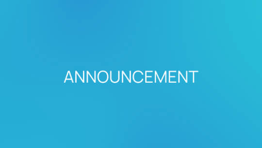 ANNOUNCEMENT