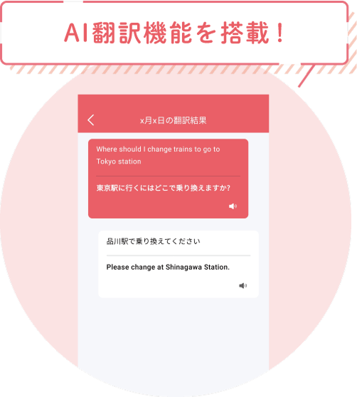 AI翻訳機能を搭載！